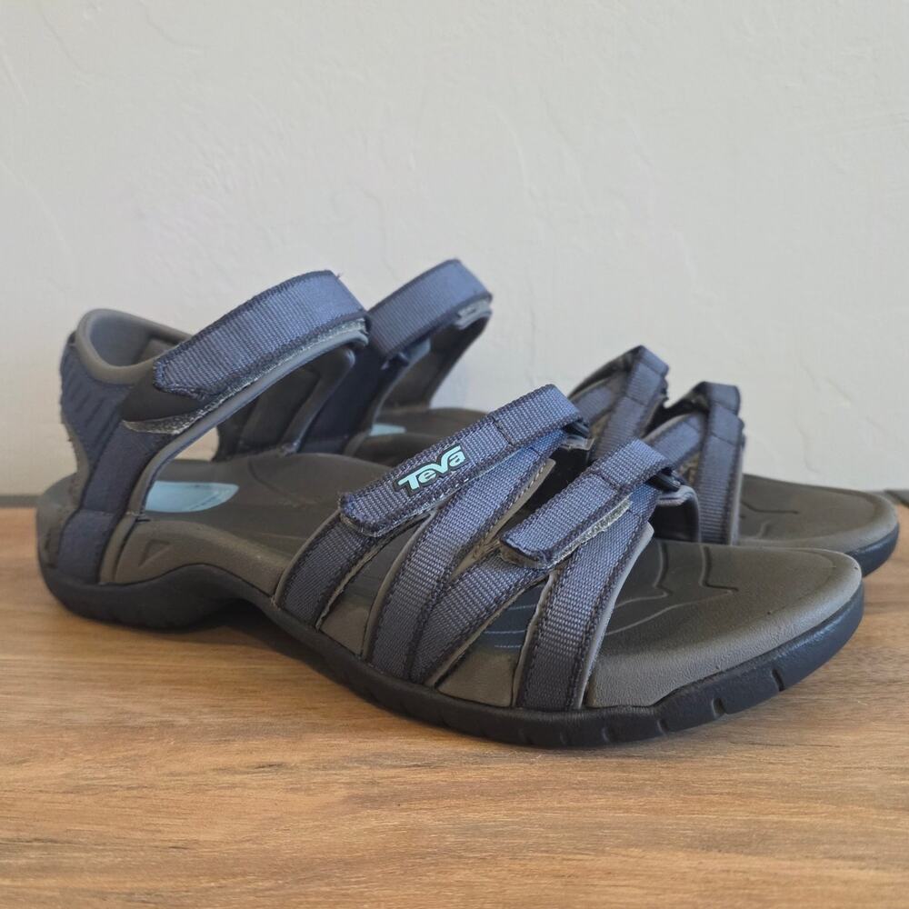 Teva Tirra Sport Sandals Womens US 7 Blue Gray Hook Loop Outdoor Hiking Water